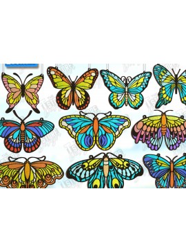 Σετ των 2 Intra απο ξύλο plywood 3mm-4mm πάχος κοπής με λέιζερ Suncatcher Butterfly Δίασταση 30x20 cm INTRAFABR-123766074