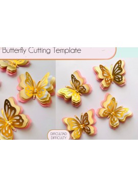 Σετ των 2 Intra απο ξύλο plywood 3mm-4mm πάχος Πρότυπο κοπής πεταλούδας Δίασταση 15x15 cm INTRAFABR-104607270