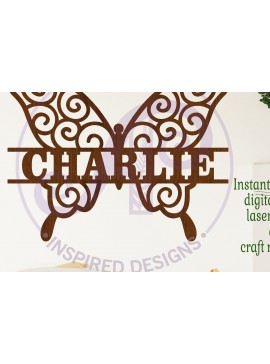 Σετ των 3 Intra απο ξύλο plywood 3mm-4mm πάχος Butterfly Swirls Design 1 Όνομα Δίασταση 6x6 cm INTRAFABR-118917720