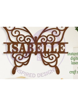 Σετ των 3 Intra απο ξύλο plywood 3mm-4mm πάχος Butterfly Swirls Design 2 Name Δίασταση 6x6 cm INTRAFABR-113279666