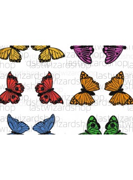 Σετ των 3 Intra απο ξύλο plywood 3mm-4mm πάχος Σκουλαρίκια με φτερό πεταλούδας , Ημέρα της Μητέρας Δίασταση 3x3 cm INTRAFABR-25329343