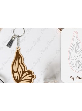 Σετ των 3 Intra απο ξύλο plywood 3mm-4mm πάχος Μπρελόκ με φτερό πεταλούδας με λέιζερ Δίασταση 6x6 cm INTRAFABR-101180099