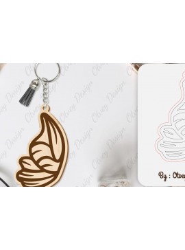 Σετ των 3 Intra απο ξύλο plywood 3mm-4mm πάχος Μπρελόκ με φτερό πεταλούδας με λέιζερ Δίασταση 6x6 cm INTRAFABR-101180118