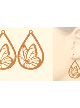 Σετ των 3 Intra απο ξύλο plywood 3mm-4mm πάχος Ξύλινα Σκουλαρίκια Butterfly Cut  Δίασταση 3x3 cm INTRAFABR-63937637