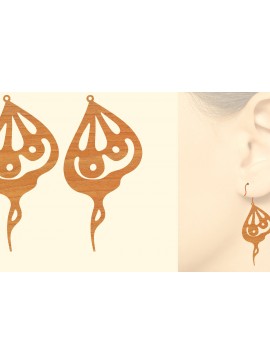 Σετ των 3 Intra απο ξύλο plywood 3mm-4mm πάχος Ξύλινα Σκουλαρίκια Butterfly Cut  Δίασταση 3x3 cm INTRAFABR-96996845