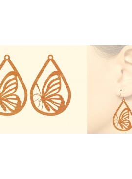 Σετ των 3 Intra απο ξύλο plywood 3mm-4mm πάχος Ξύλινα Σκουλαρίκια Butterfly Cut  Δίασταση 3x3 cm INTRAFABR-96997100