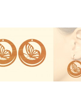 Σετ των 3 Intra απο ξύλο plywood 3mm-4mm πάχος Ξύλινα Σκουλαρίκια Butterfly Cut  Δίασταση 3x3 cm INTRAFABR-96997123