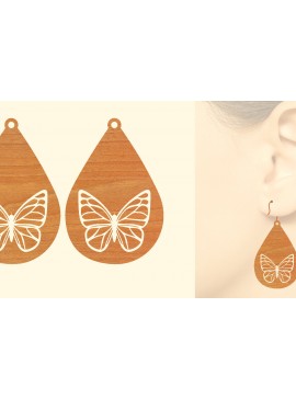 Σετ των 3 Intra απο ξύλο plywood 3mm-4mm πάχος Ξύλινα Σκουλαρίκια Butterfly Cut  Δίασταση 3x3 cm INTRAFABR-63827194