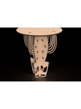 Σετ των 3 Intra απο ξύλο plywood 3mm-4mm πάχος Βάση γλάστρας Cactus Plant - Δίασταση 15x15 cm INTRAFABR-118292657