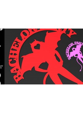 Σετ των 2 Intra απο ξύλο plywood 3mm-4mm πάχος Cake Topper Bachelor Party  Δίασταση 15x15 cm INTRAFABR-80639135