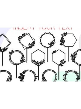 Σετ των 2 Intra απο ξύλο plywood 3mm-4mm πάχος Cake Topper Frame , Wreath Δίασταση 20x30 cm INTRAFABR-29901062