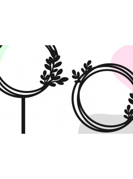 Σετ των 2 Intra απο ξύλο plywood 3mm-4mm πάχος Cake Topper Frame , Circle Frame Δίασταση 20x30 cm INTRAFABR-34219209