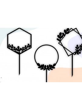 Σετ των 2 Intra απο ξύλο plywood 3mm-4mm πάχος Cake Topper Frame για Cricut Δίασταση 20x30 cm INTRAFABR-37296637