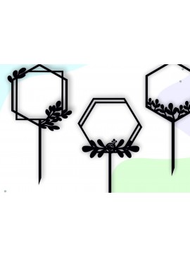 Σετ των 2 Intra απο ξύλο plywood 3mm-4mm πάχος Cake Topper Frame , Frames Δίασταση 20x30 cm INTRAFABR-39959901