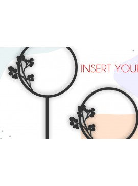 Intra απο ξύλο plywood 3mm-4mm πάχος Cake Topper Frame , Leaf Circle Frame Δίασταση 20x30 cm INTRAFABR-36816640