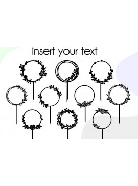 Σετ των 2 Intra απο ξύλο plywood 3mm-4mm πάχος Cake Topper Frames Wreath Δίασταση 20x30 cm INTRAFABR-34959100