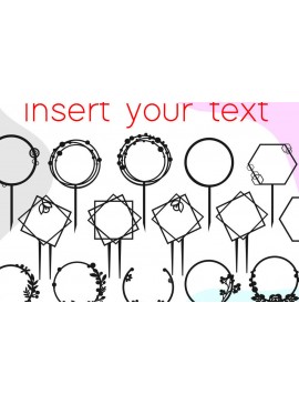 Intra απο ξύλο plywood 3mm-4mm πάχος Cake Topper Frames , Frame Δίασταση 20x30 cm INTRAFABR-29648636