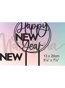 Intra απο ξύλο plywood 3mm-4mm πάχος CAKE TOPPER ΚΑΛΗ ΧΡΟΝΙΑ Δίασταση 30x20 cm INTRAFABR-88175823