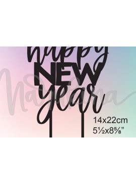 Intra απο ξύλο plywood 3mm-4mm πάχος CAKE TOPPER ΚΑΛΗ ΧΡΟΝΙΑ Δίασταση 30x20 cm INTRAFABR-54026316
