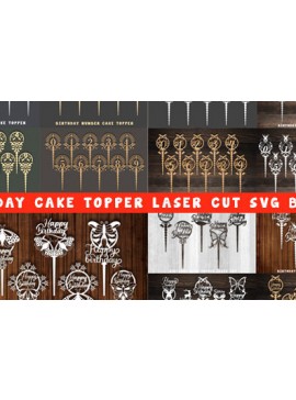 Σετ των 2 Intra απο ξύλο plywood 3mm-4mm πάχος Cake Topper Δίασταση 15x15 cm INTRAFABR-84359592