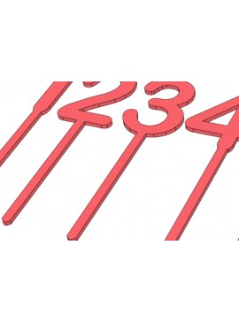 Σετ των 2 Intra απο ξύλο plywood 3mm-4mm πάχος Cake Topper Numbers File Cut  Δίασταση 15x15 cm INTRAFABR-117532648