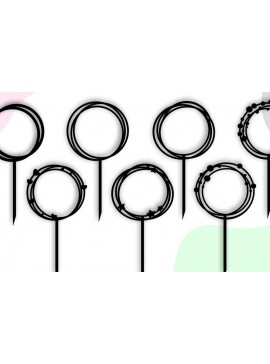 Σετ των 2 Intra απο ξύλο plywood 3mm-4mm πάχος Cake Topper , Cirlce Frames Δίασταση 20x30 cm INTRAFABR-63091962