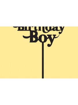 Σετ των 2 Intra απο ξύλο plywood 3mm-4mm πάχος Cake Topper Cut File Birthday Boy Δίασταση 15x15 cm INTRAFABR-16397115