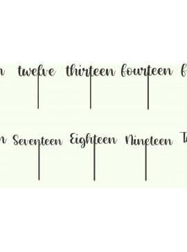 Σετ των 2 Intra απο ξύλο plywood 3mm-4mm πάχος Cake Topper Cut  Birthday Δίασταση 15x15 cm INTRAFABR-16396419
