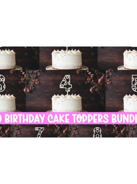 Σετ των 2 Intra απο ξύλο plywood 3mm-4mm πάχος Cake Daisy Numbers 0-9 Δίασταση 15x15 cm INTRAFABR-120410504