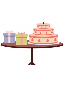 Σετ των 3 Intra απο ξύλο plywood 3mm-4mm πάχος Τούρτα με δύο κουτιά δώρου, σχέδια τραπεζιών Δίασταση 10x10 cm INTRAFABR-35556264