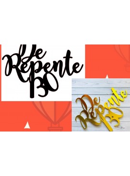 Σετ των 2 Intra απο ξύλο plywood 3mm-4mm πάχος Caketopper "De Repente 30" (ισπανικά) Δίασταση 30x30 cm INTRAFABR-88158384