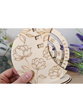 Σετ των 3 Intra απο ξύλο plywood 3mm-4mm πάχος Calendar File, Perpetual Δίασταση 15x15 cm INTRAFABR-117928577