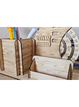 Intra απο ξύλο plywood 3mm-4mm πάχος Calendar File, Perpetual Δίασταση 30x20 cm INTRAFABR-117928568