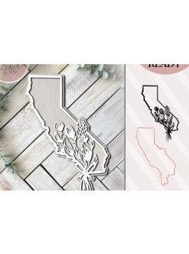 Σετ των 2 Intra απο ξύλο plywood 3mm-4mm πάχος California Floral Δίασταση 15x15 cm INTRAFABR-72730130