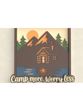 Σετ των 3 Intra απο ξύλο plywood 3mm-4mm πάχος Σήμα Camp More Worry Less Δίασταση 8x8 cm INTRAFABR-125220540