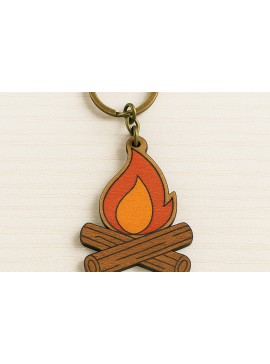 Σετ των 3 Intra απο ξύλο plywood 3mm-4mm πάχος Keychain Campfire Δίασταση 6x6 cm INTRAFABR-120685141