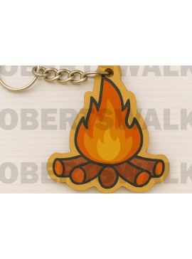 Σετ των 3 Intra απο ξύλο plywood 3mm-4mm πάχος Campfire Keychain Δίασταση 6x6 cm INTRAFABR-123097259