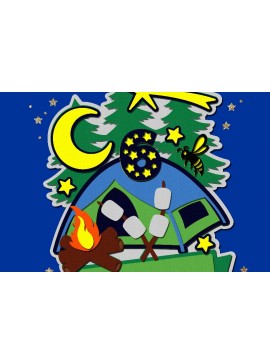 Σετ των 3 Intra απο ξύλο plywood 3mm-4mm πάχος Camping Cake Topper 3D Δίασταση 15x15 cm INTRAFABR-100947462