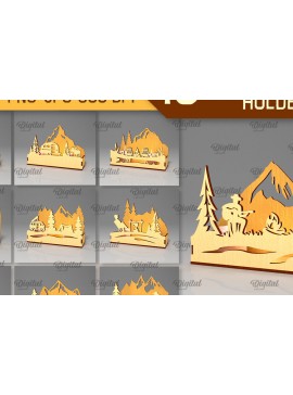 Intra απο ξύλο plywood 3mm-4mm πάχος Κάμπινγκ Κηροπήγια Δέσμη κοπής με λέιζερ Δίασταση 30x20 cm INTRAFABR-97156515