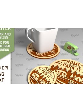 Σετ των 2 Intra απο ξύλο plywood 3mm-4mm πάχος Camping Coaster . Διακόσμηση σπιτιού Δίασταση 30x20 cm INTRAFABR-93075416
