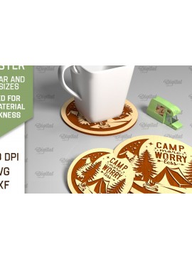 Σετ των 2 Intra απο ξύλο plywood 3mm-4mm πάχος Camping Coaster . Διακόσμηση σπιτιού Δίασταση 30x20 cm INTRAFABR-93075076