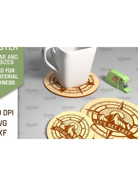 Σετ των 2 Intra απο ξύλο plywood 3mm-4mm πάχος Camping Coaster . Διακόσμηση σπιτιού Δίασταση 30x20 cm INTRAFABR-93075177