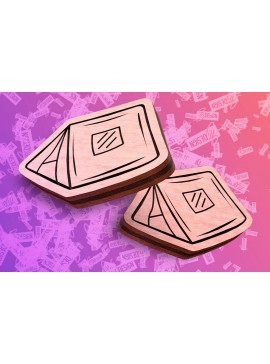 Σετ των 3 Intra απο ξύλο plywood 3mm-4mm πάχος Σκουλαρίκια Camping Cut  Δίασταση 3x3 cm INTRAFABR-76595252