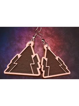 Σετ των 3 Intra απο ξύλο plywood 3mm-4mm πάχος Σκουλαρίκια Camping Cut  Δίασταση 3x3 cm INTRAFABR-76433822