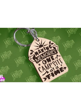 Σετ των 3 Intra απο ξύλο plywood 3mm-4mm πάχος Μπρελόκ Camping | Περιπέτεια Δίασταση 6x6 cm INTRAFABR-94675090