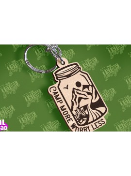 Σετ των 3 Intra απο ξύλο plywood 3mm-4mm πάχος Μπρελόκ Camping | Περιπέτεια Δίασταση 6x6 cm INTRAFABR-94674660