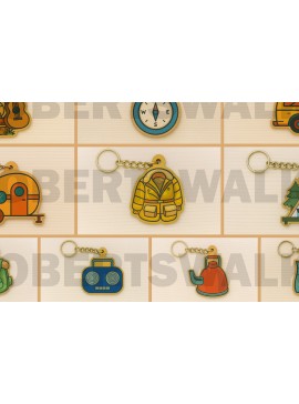 Σετ των 3 Intra απο ξύλο plywood 3mm-4mm πάχος με μπρελόκ Camping Δίασταση 6x6 cm INTRAFABR-123125783