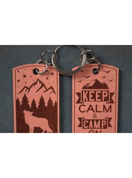 Σετ των 3 Intra απο ξύλο plywood 3mm-4mm πάχος Camping Keychain | Κατασκήνωση Δίασταση 6x6 cm INTRAFABR-67093252
