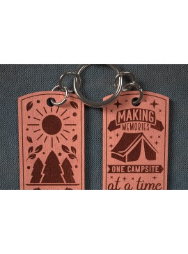 Σετ των 3 Intra απο ξύλο plywood 3mm-4mm πάχος Camping Keychain | Κατασκήνωση Δίασταση 6x6 cm INTRAFABR-67093464