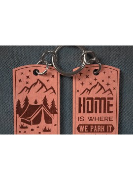 Σετ των 3 Intra απο ξύλο plywood 3mm-4mm πάχος Camping Keychain | Κατασκήνωση Δίασταση 6x6 cm INTRAFABR-67093238